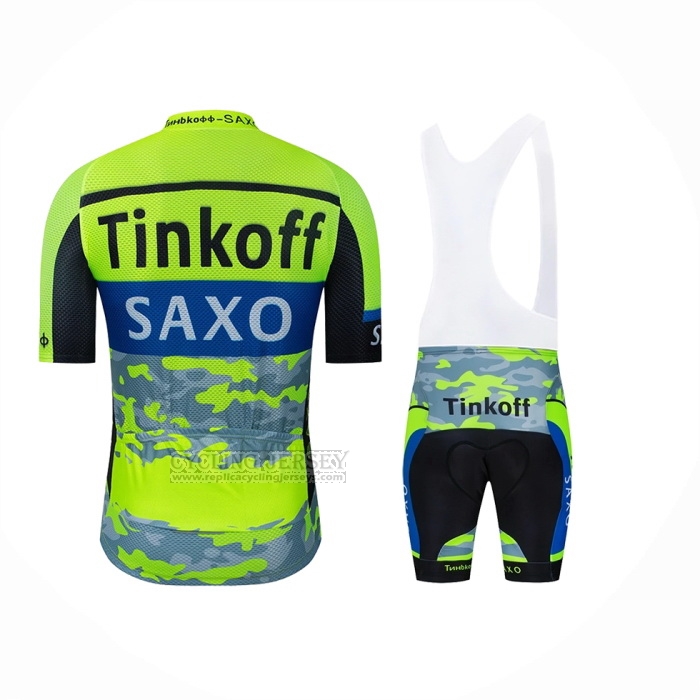 2024 Cycling Jersey Tinkoff Green Short Sleeve And Bib Short